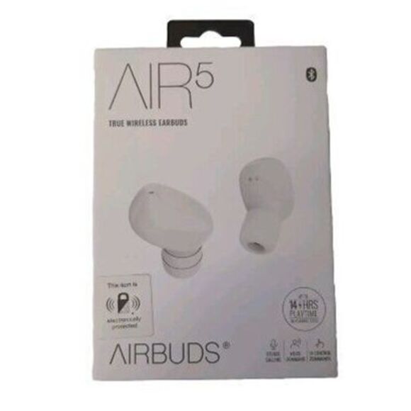 Air5 Airbuds True Bluetooth Wireless Earbuds TWS 14 Hours Play Time 300 mAh Batt - Picture 1 of 11